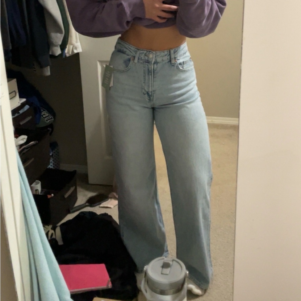 H&M wide leg jeans